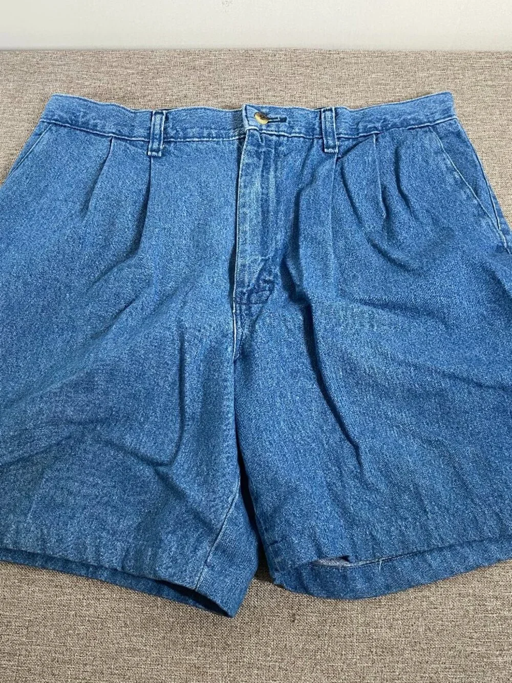 Timbercreek by Wrangler Denim Chino Shorts Men's 34 High Rise Blue Casual